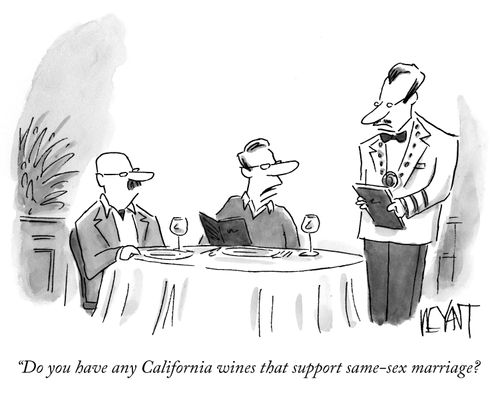 "Do you have any California wines that support same-sex marriage?