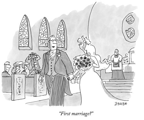 "First marriage?"
