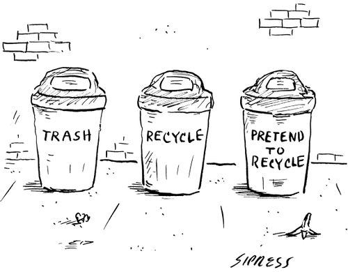 Trash Recycle Pretend to Recycle