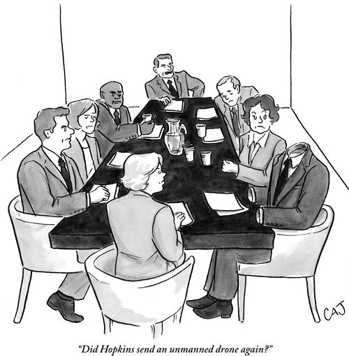 "Did Hopkins send an unmanned drone again?"
