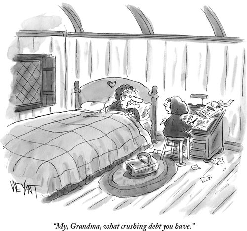 "My, Grandma, what crushing debt you have."