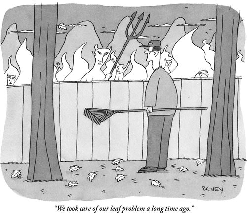 "We took care of our leaf problem a long time ago."