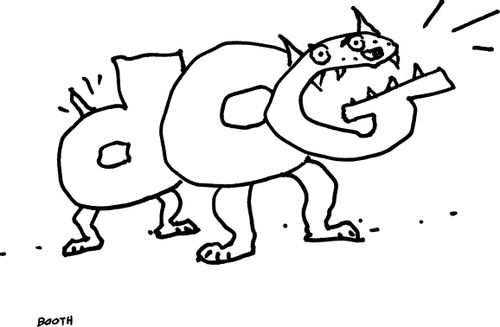 A dog barking.