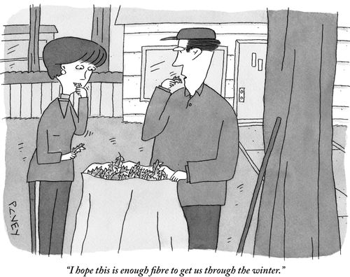 "I hope this is enough fibre to get us through the winter."