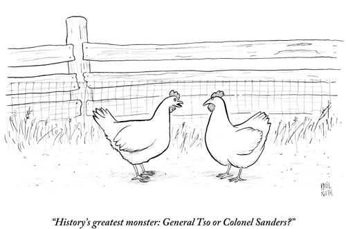 "History's greatest monster: General Tso or Colonel Sanders?"