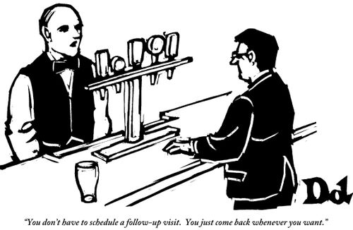 "You don't have to schedule a follow-up visit. You just come back whenever you want."