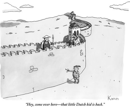 "Hey, come over here-that little Dutch kid is back."