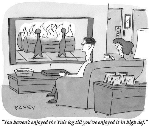 "You haven't enjoyed the Yule log till you've enjoyed it in high def."