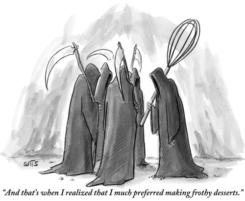 "And that's when I realized that I much preferred making frothy desserts."
