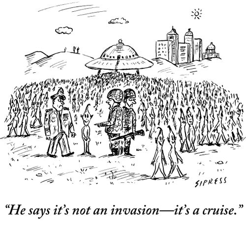 "He says it's not an invasion - it's a cruise."