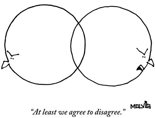 "At least we agree to disagree."