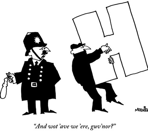 "And wot 'ave we 'ere, guv'nor?"