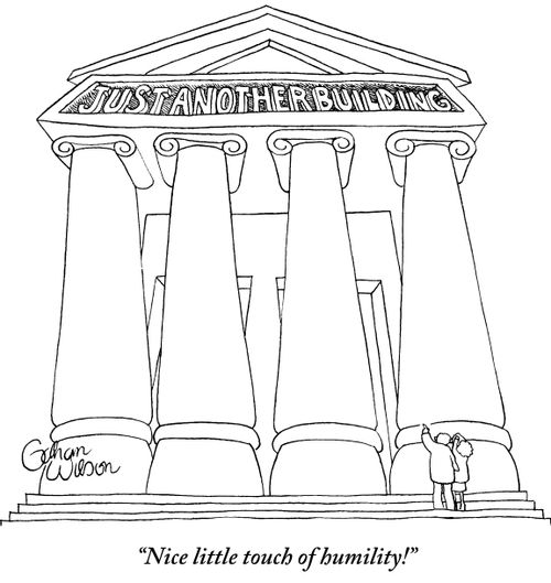 "Nice little touch of humility!"