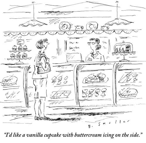 "I'd like a vanilla cupcake with buttercream icing on the side."