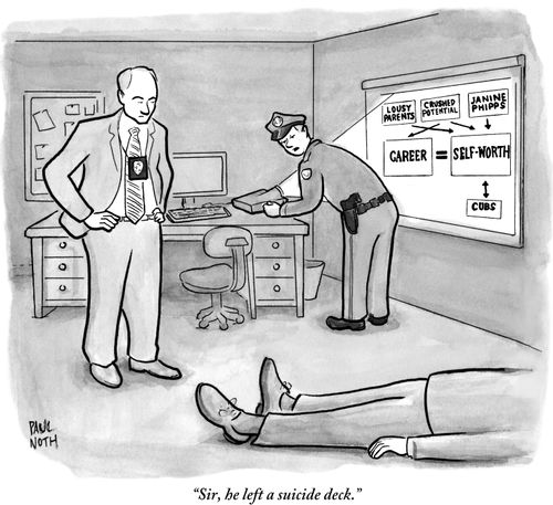 "Sir, he left a suicide deck."