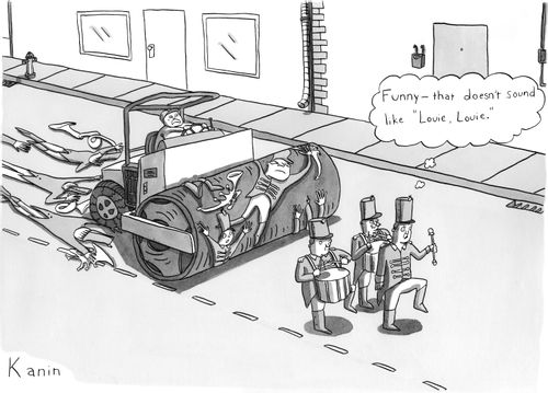 "Funny - that doesn't sound like 'Louie, Louie.'"