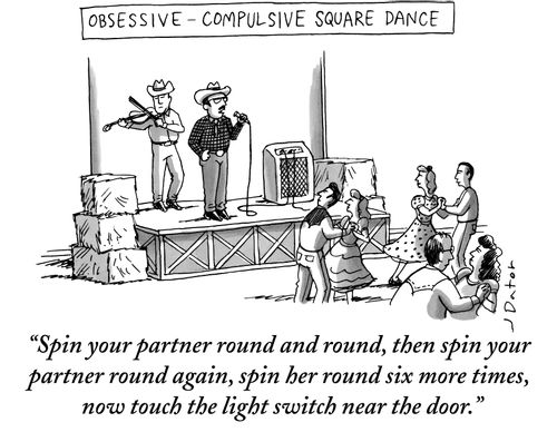 "Spin your partner round and round, then spin your partner round again, spin her round six more times, now touch the light switch near the door."
