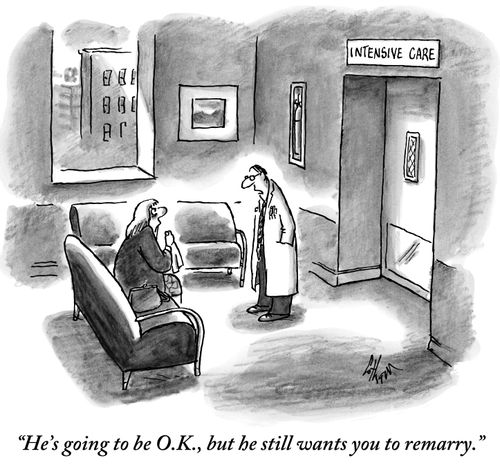 "He's going to be O.K., but he still wants you to remarry."