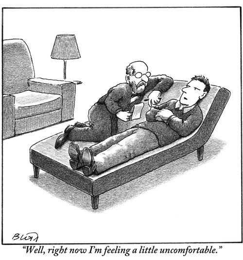 "Well, right now I'm feeling a little uncomfortable."