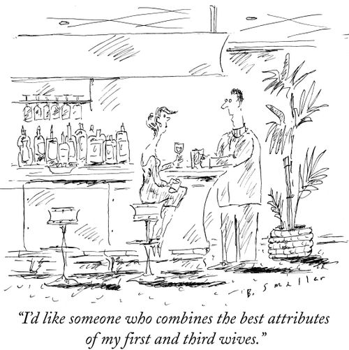 "I'd like someone who combines the best attributes of my first and third wives."