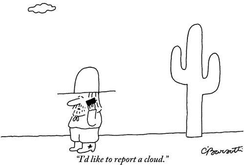"I'd like to report a cloud."