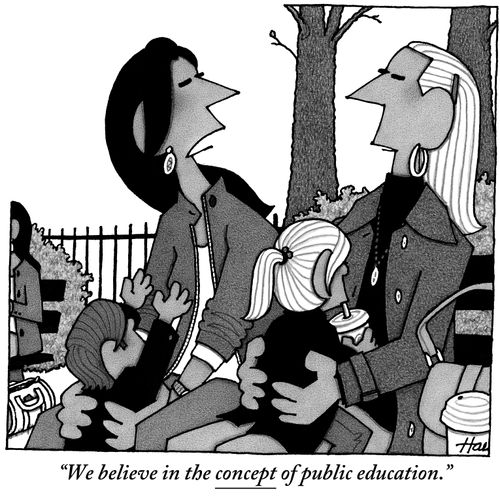 "We believe in the concept of public education."