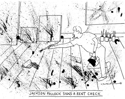 Jackson Pollock Signs A Rent Check