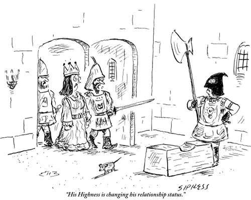 "His Highness is changing his relationship status."