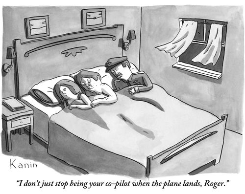 "I don't just stop being your co-pilot when the plane lands, Roger."