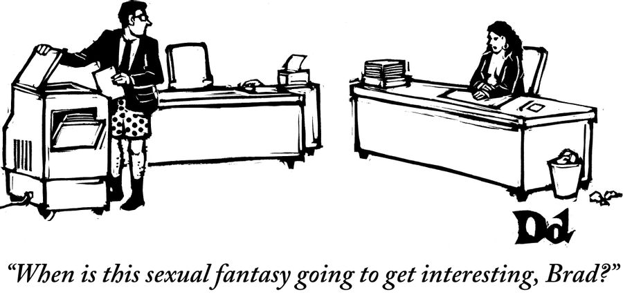 "When is this sexual fantasy going to get interesting, Brad?"