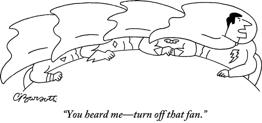 "You heard me—turn off that fan."