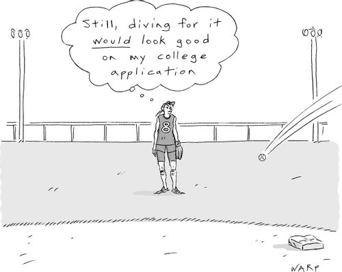 "Still, diving for it would look good on my college application.