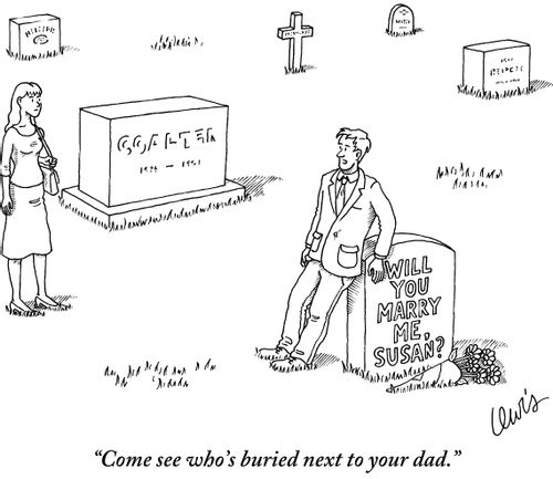 "Come see who's buried next to your dad."
