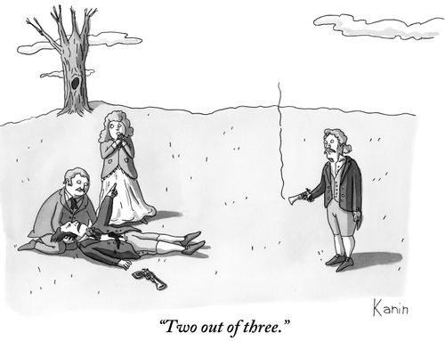 "Two out of three."