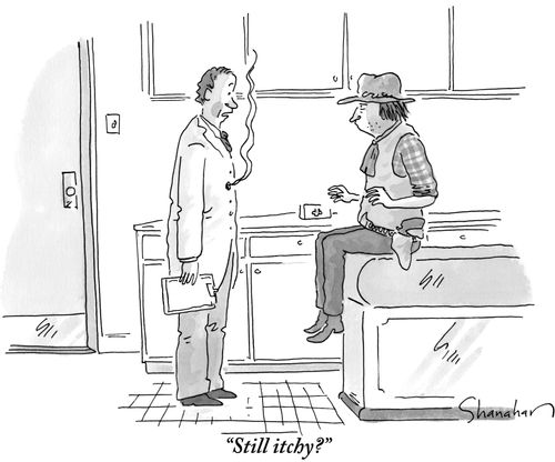 "Still itchy?"