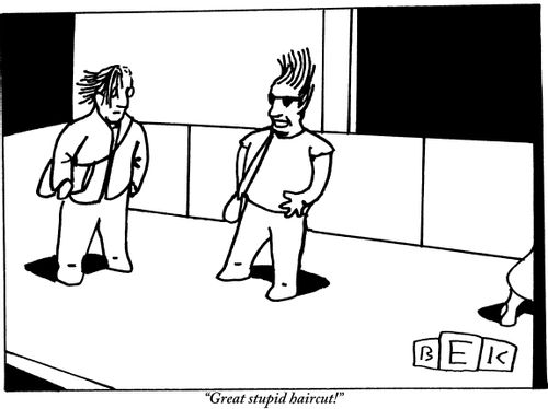 "Great stupid haircut!"