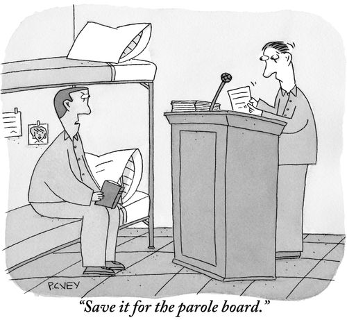 "Save it for the parole board."