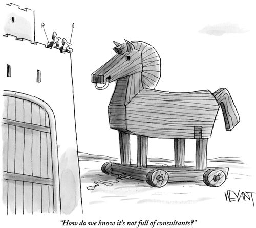"How do we know it's not full of consultants?"