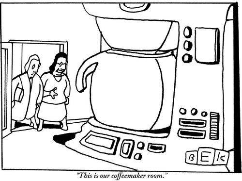 "This is our coffeemaker room."