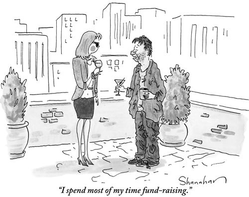 "I spend most of my time fund-raising."
