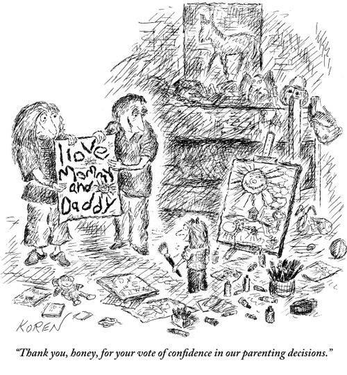 "Thank you, honey, for your vote of confidence in our parenting decisions."