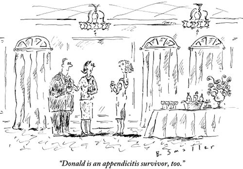 "Donald is an appendicitis survivor, too."