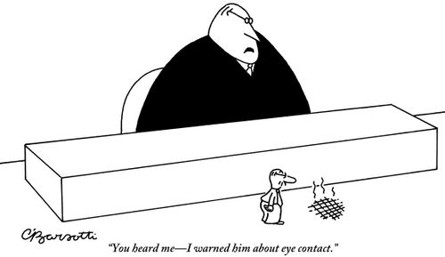 "You heard me—I warned him about eye contact."
