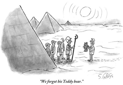 "We forgot his Teddy bear."