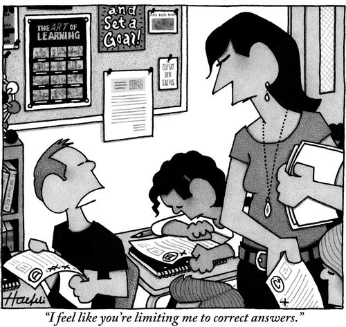 "I feel like you're limiting me to correct answers."