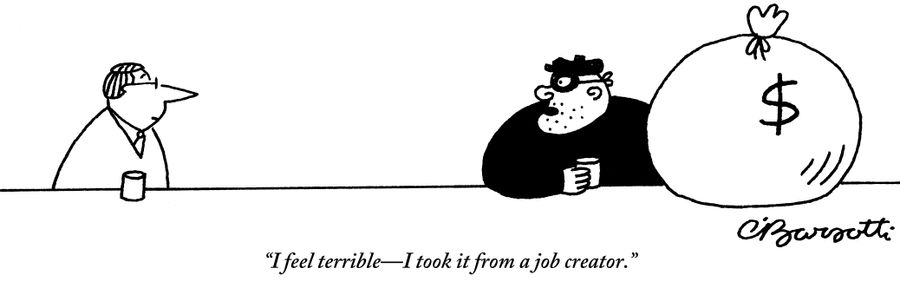 "I feel terrible—I took it from a job creator."
