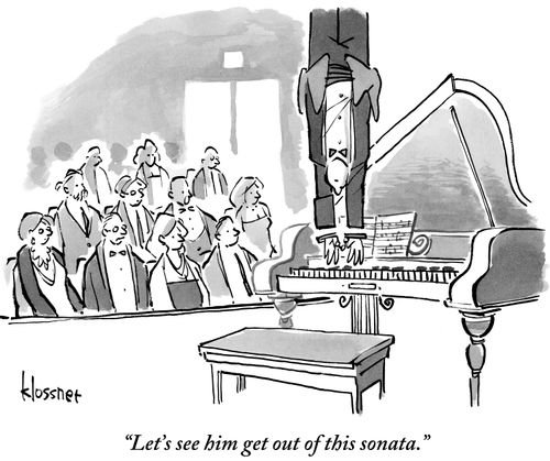 "Let's see him get out of this sonata."