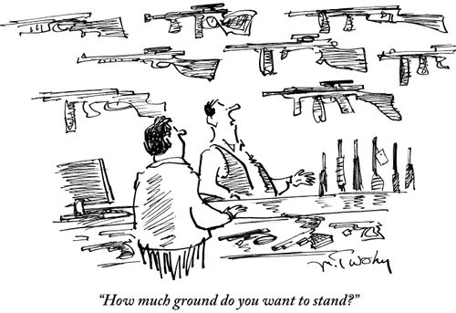 "How much ground do you want to stand?"