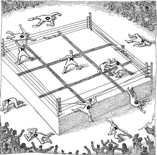 Tic tac toe wrestling