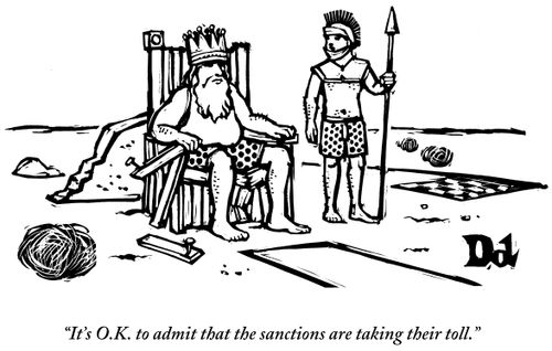 "It's O.K. to admit that the sanctions are taking their toll."